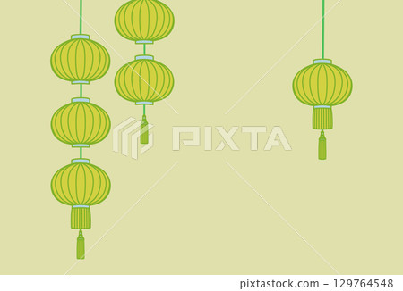 Asian-style lantern background illustration Asian-style lantern background illustration 129764548