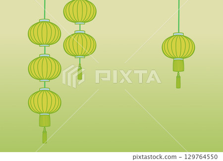 Asian-style lantern background illustration Asian-style lantern background illustration 129764550