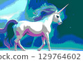 Pixelated unicorn 129764602