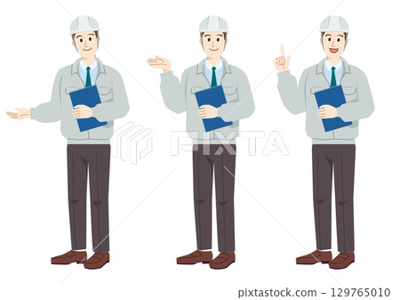 有頭盔的男式工作服 有頭盔的男式工作服 129765010