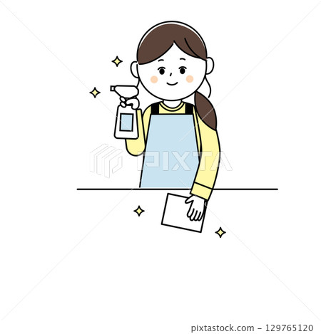 Housewives taking measures against infectious diseases 129765120