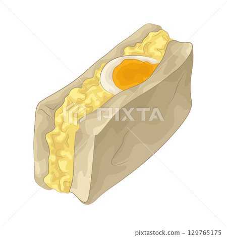 Illustration of Egg Sandwich 129765175