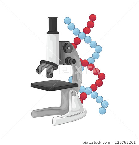 Illustration of Microscope  129765201