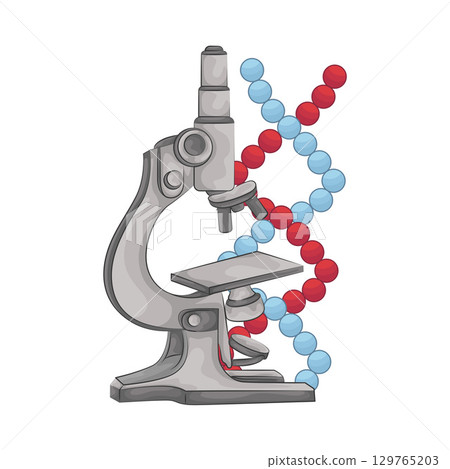 Illustration of Microscope Illustration of Microscope 129765203