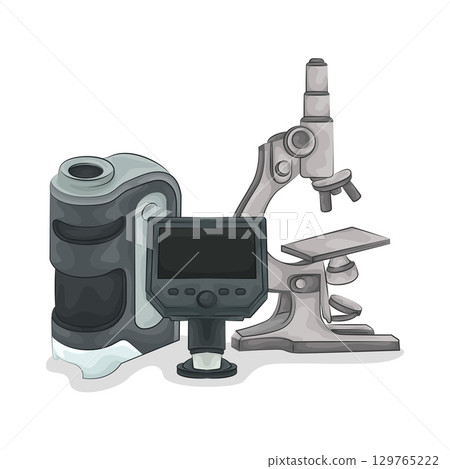 Illustration of Microscope Illustration of Microscope 129765222