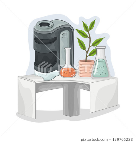 Illustration of Microscope  129765228