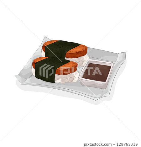 Illustration of Sushi Platter Illustration of Sushi Platter 129765319