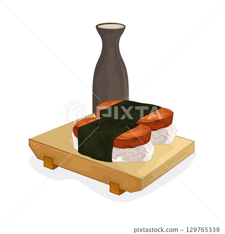 Illustration of Sushi Platter Illustration of Sushi Platter 129765339