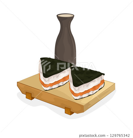 Illustration of Sushi Platter Illustration of Sushi Platter 129765342