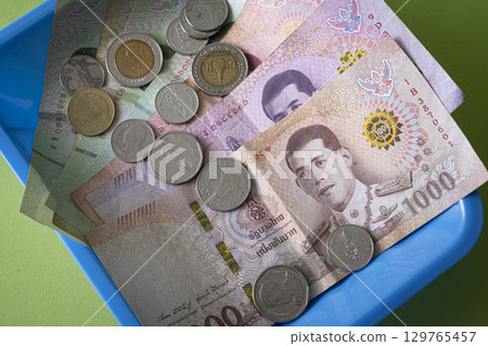 Thai currency: baht 129765457