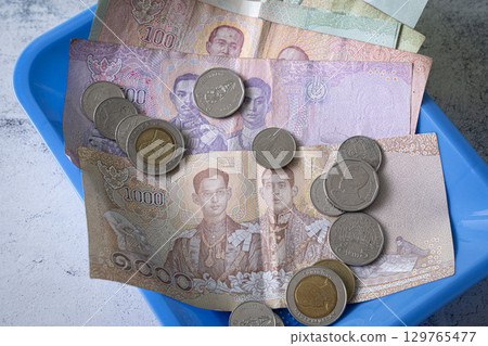 Thai currency: baht 129765477