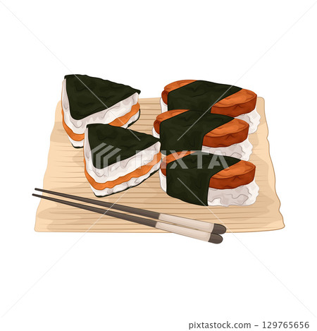 Illustration of Sushi Platter  129765656