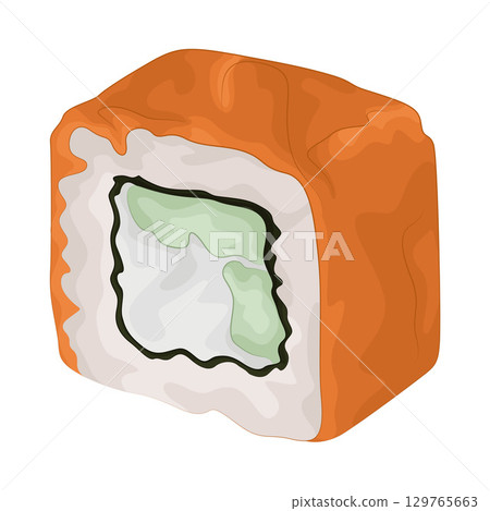 Illustration of Sushi Roll Illustration of Sushi Roll 129765663