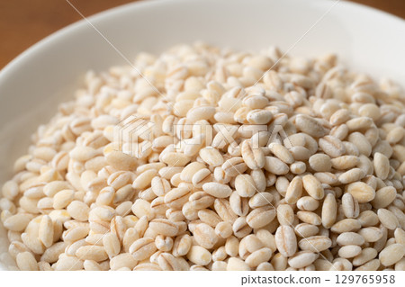 Close-up of germ glutinous barley in a plate 129765958