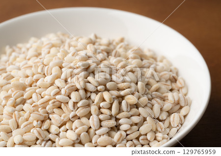 Close-up of germ glutinous barley in a plate 129765959