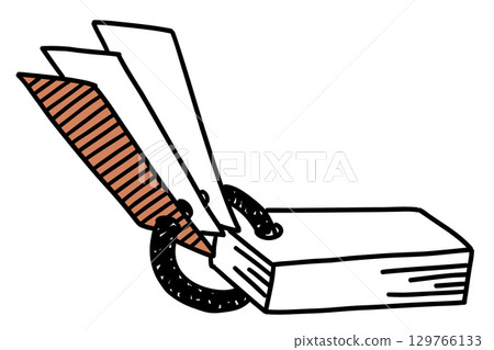 字彙書的手繪插圖 字彙書的手繪插圖 129766133
