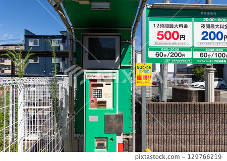 Coin parking ticket machine 129766219