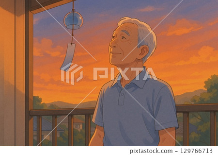 夏日傍晚聆聽風鈴 夏日傍晚聆聽風鈴 129766713
