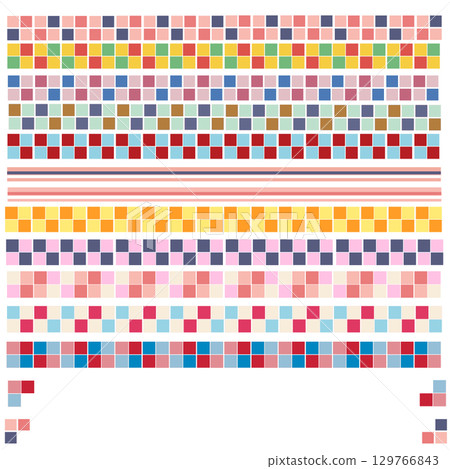 彩色瓷磚圖案 129766843