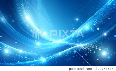 Abstract blue background with glowing lines, a futuristic wallpaper design 129767347