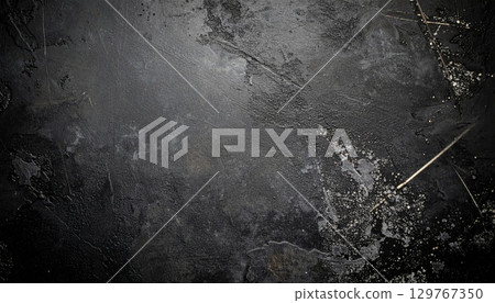 A textured surface of a dark grunge metal wall with an old concrete pattern 129767350