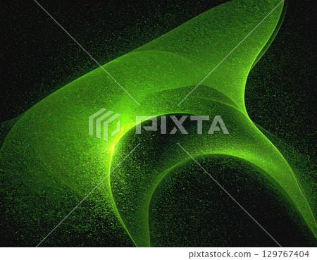 An abstract flowing green and blue fractal energy pattern with glowing lines An abstract flowing green and blue fractal energy pattern with glowing lines 129767404