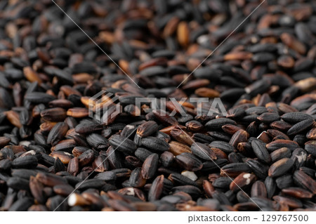 Close-up of black rice Close-up of black rice 129767500