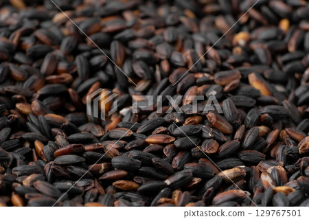 Close-up of black rice Close-up of black rice 129767501