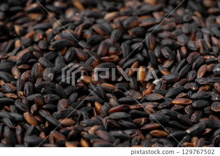 Close-up of black rice Close-up of black rice 129767502