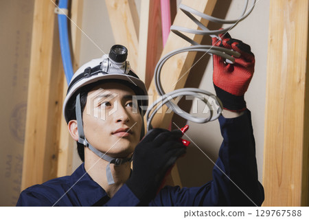 Unit bath wiring work 129767588