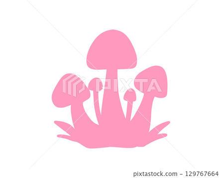 Simple mushroom icon (pink) 129767664