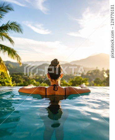 People in the pool 129770181