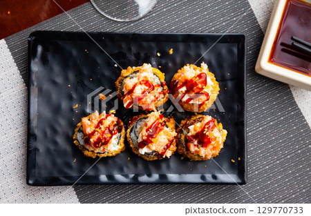 Tempura futomaki sushi Tempura futomaki sushi 129770733