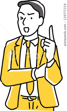 一位男職員自信地解釋 129771319