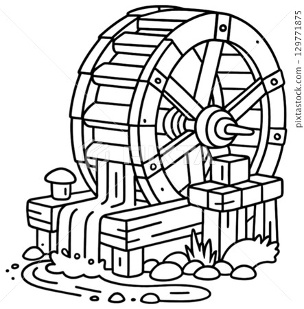 Water Wheel Energy 129771875