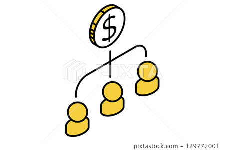 貸款和籌款圖像的金融科技圖標 129772001