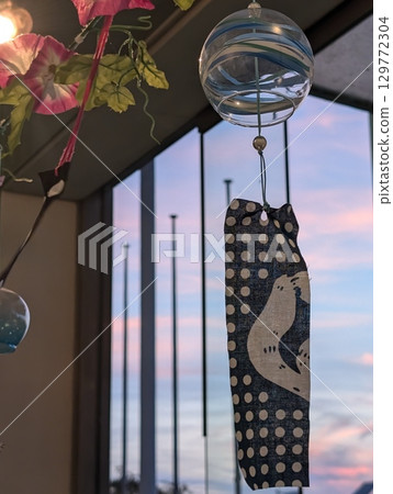 Scenery with wind chimes Scenery with wind chimes 129772304