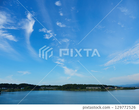 北陸地區旅遊勝地加賀片山津溫泉芝山形的風景 129772526