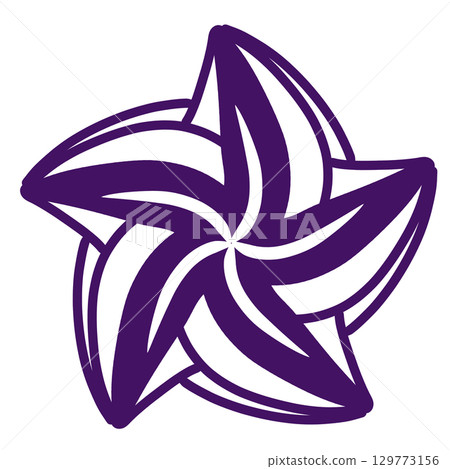 Purple twisted star 129773156