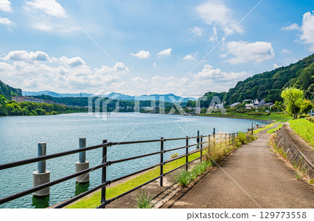 Summer scenery of the Seta River, Otsu City, Shiga Prefecture 129773558