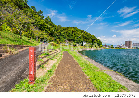 Summer scenery of the Seta River, Otsu City, Shiga Prefecture Summer scenery of the Seta River, Otsu City, Shiga Prefecture 129773572