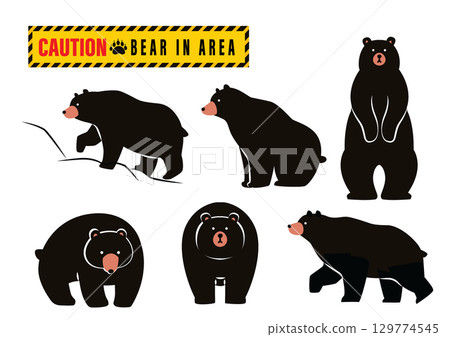各種熊插圖集 129774545