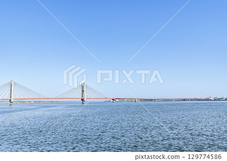 千葉縣銫子市利根川上的銫子橋 129774586