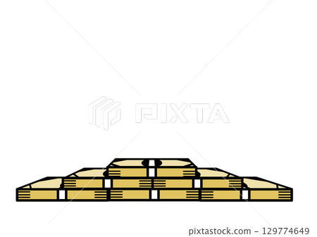 簡單的鈔票堆 簡單的鈔票堆 129774649