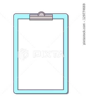 Binder clipboard vertical blue illustration 129774669