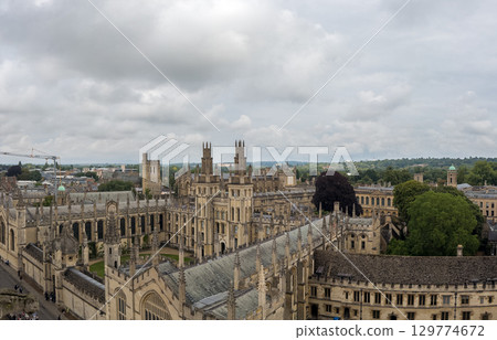 Majestic Gothic Architecture of a Historic University 129774672