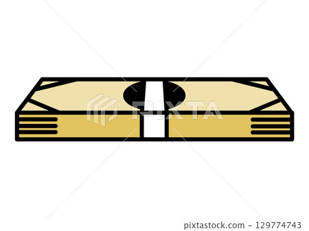 Color simple banknote icon 129774743