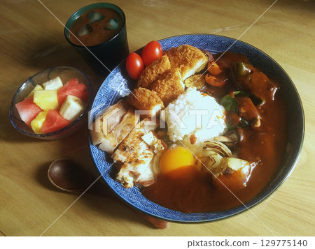 辣湯咖哩 盛夏辣味、夏季蔬菜湯咖哩、午餐套餐 129775140