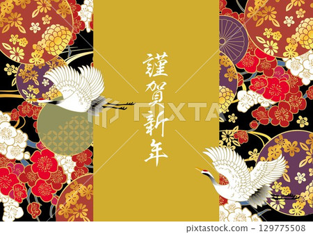 美麗的日本圖案插畫背景 美麗的日本圖案插畫背景 129775508