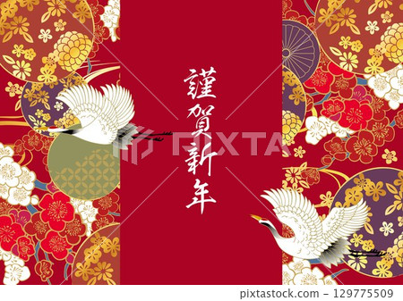美麗的日本圖案插畫背景 129775509
